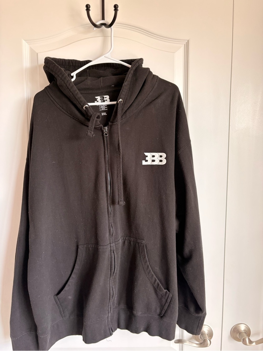 BBB (big baller brand) Black Zip-Up Hoodie with Logo